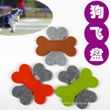 Plush Dog Toy Of Nature Felt Frisbee Dog Toys Soft Pet Flying Dog Squeaky Toys